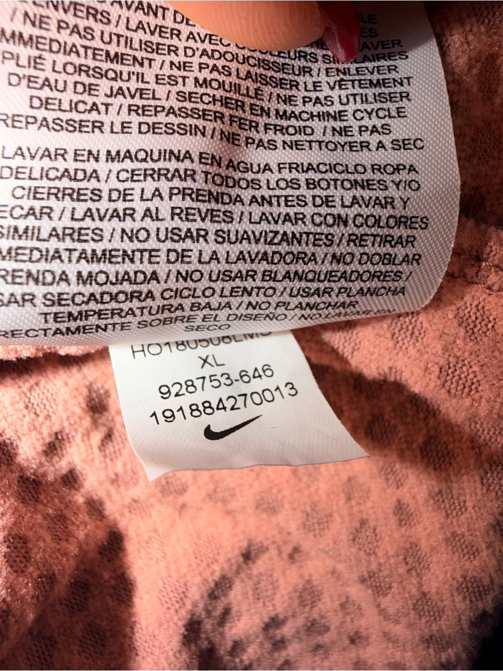 Nike Dri-FIT Half-Zip Pullover - Rose/Blush Women’s Size XL - Picture 6 of 7